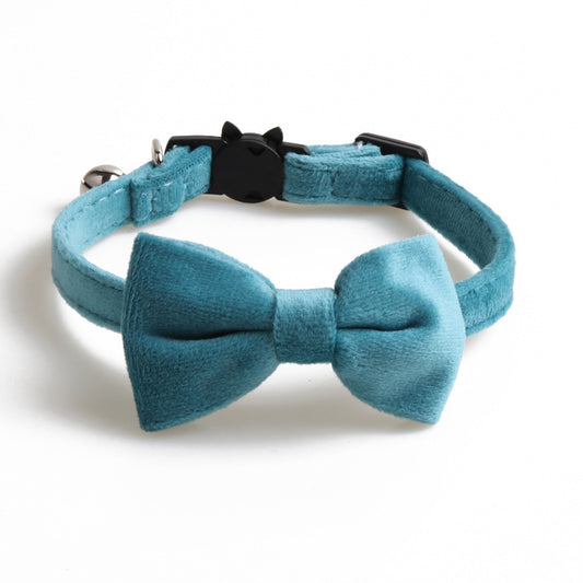 Velvet Bowknot Dog Collars
