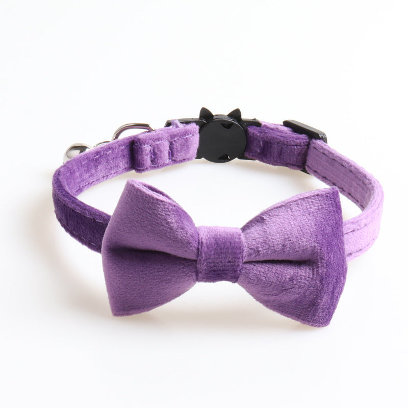 Velvet Bowknot Dog Collars