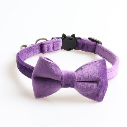 Velvet Bowknot Dog Collars