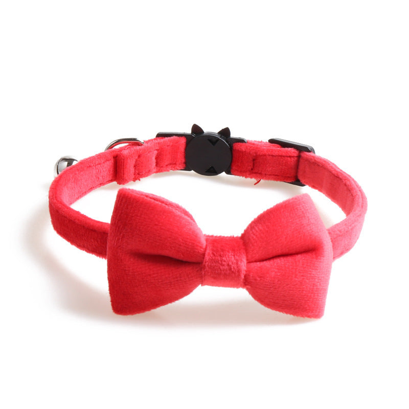 Velvet Bowknot Dog Collars