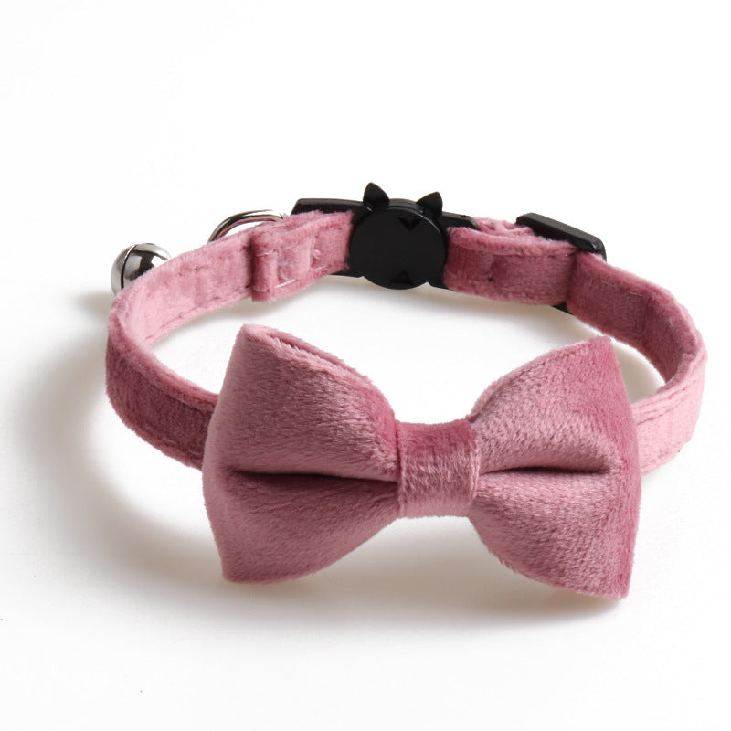 Velvet Bowknot Dog Collars