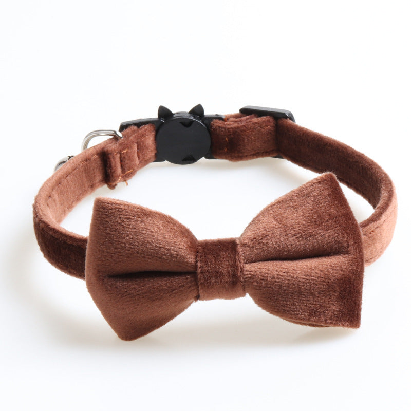 Velvet Bowknot Dog Collars