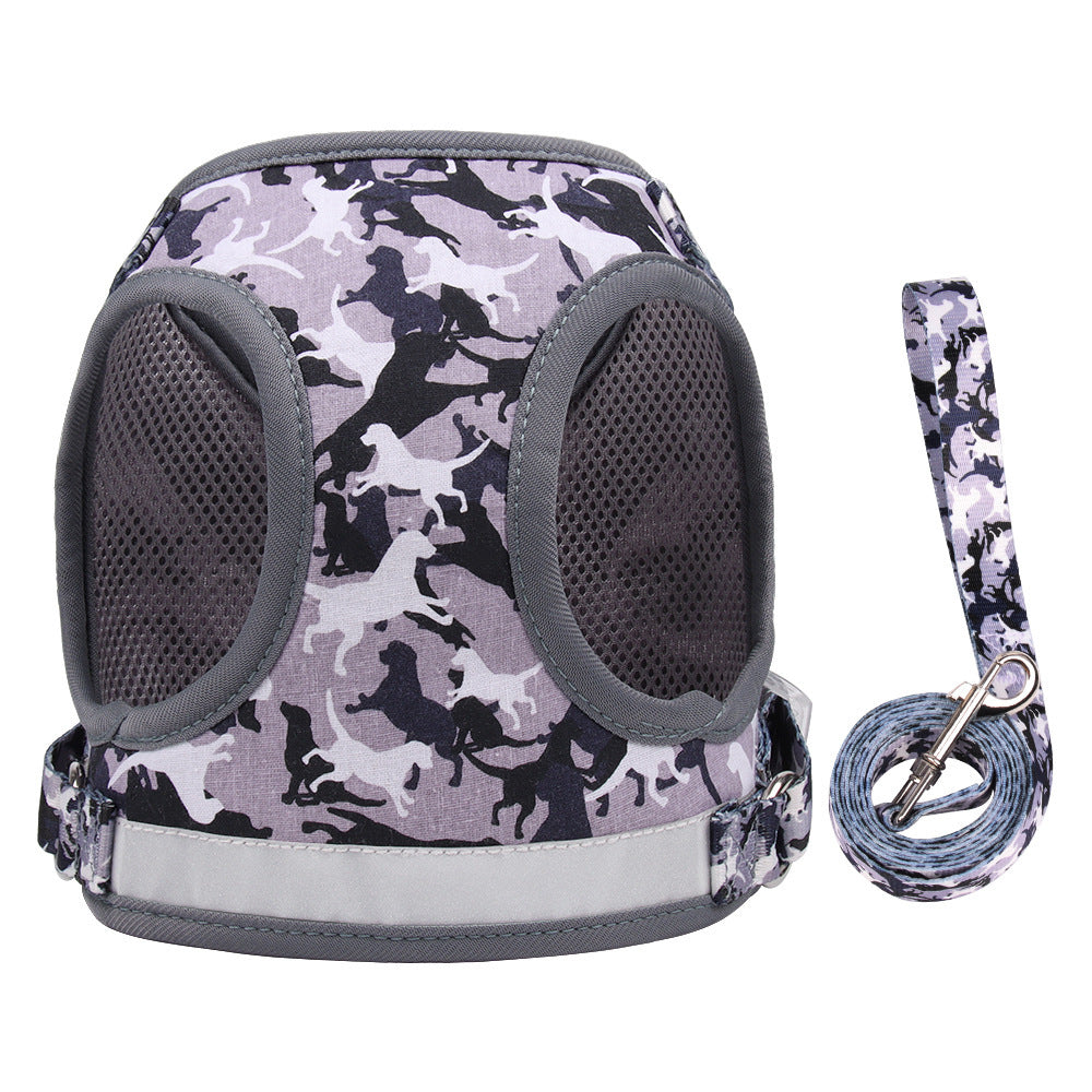 Reflective Harness With Leash