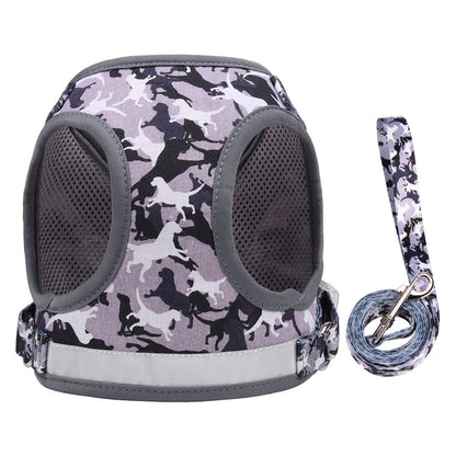 Reflective Harness With Leash