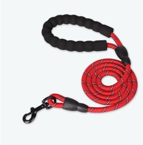 Black and red dog leash