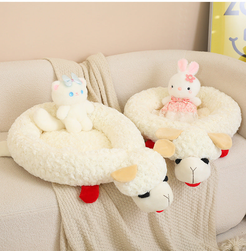 Pet Plush Sheep Bed