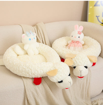 Pet Plush Sheep Bed