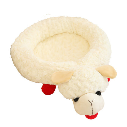Pet Plush Sheep Bed
