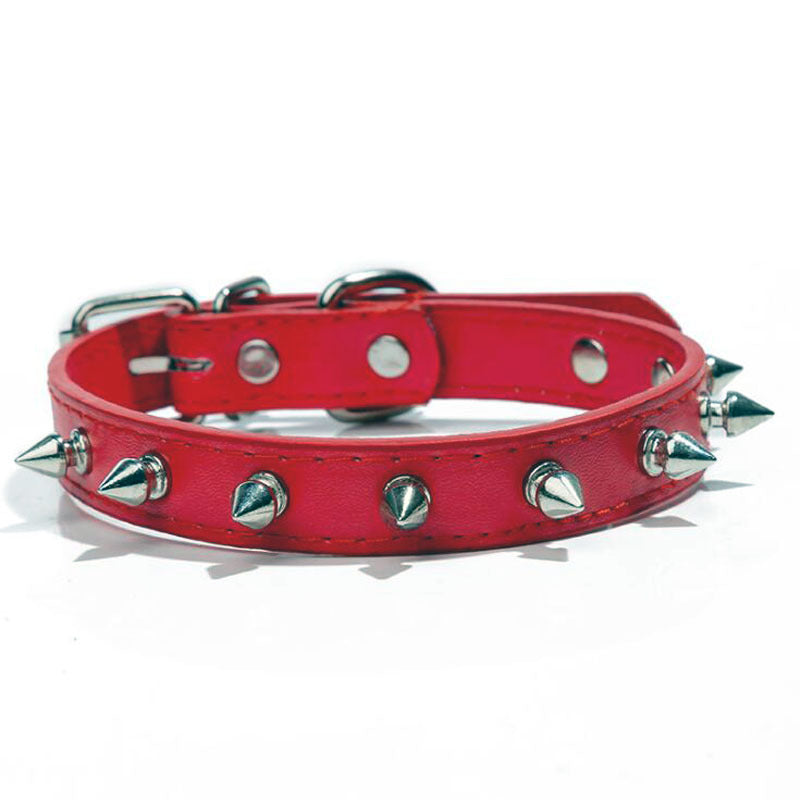 Leather-Studded Dog Collar