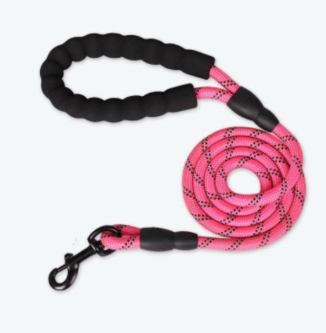 Black and pink dog leash