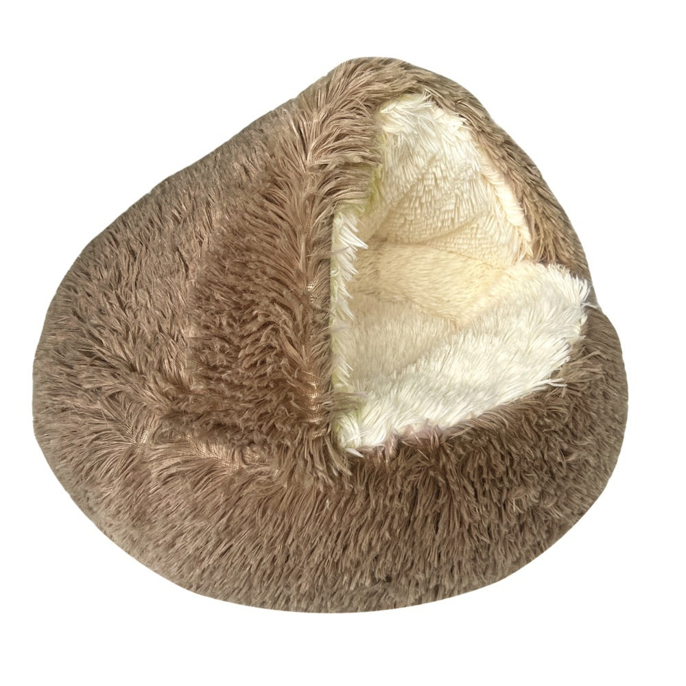 Semi-Enclosed Plush Nest Bed