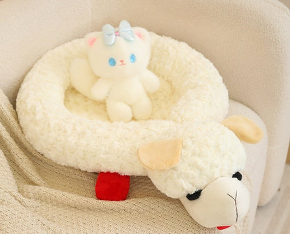 Pet Plush Sheep Bed