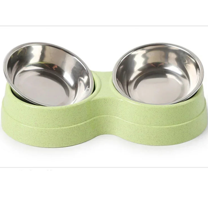 Double Bowl Pet Feeder
