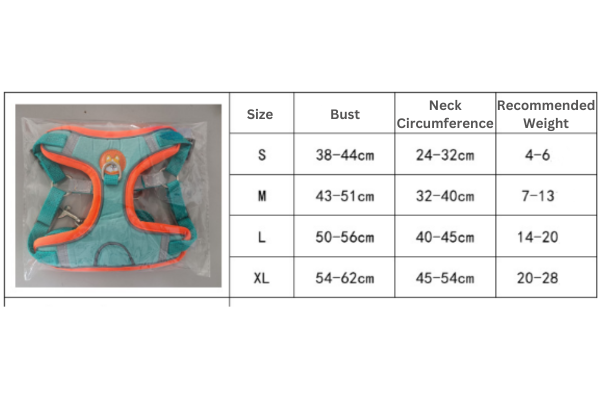 Reflective Soft Harness And Leash Set