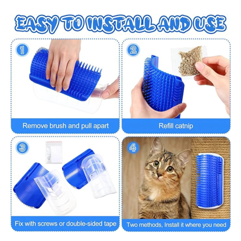 Wall Brush Cat Scratcher with Catnip