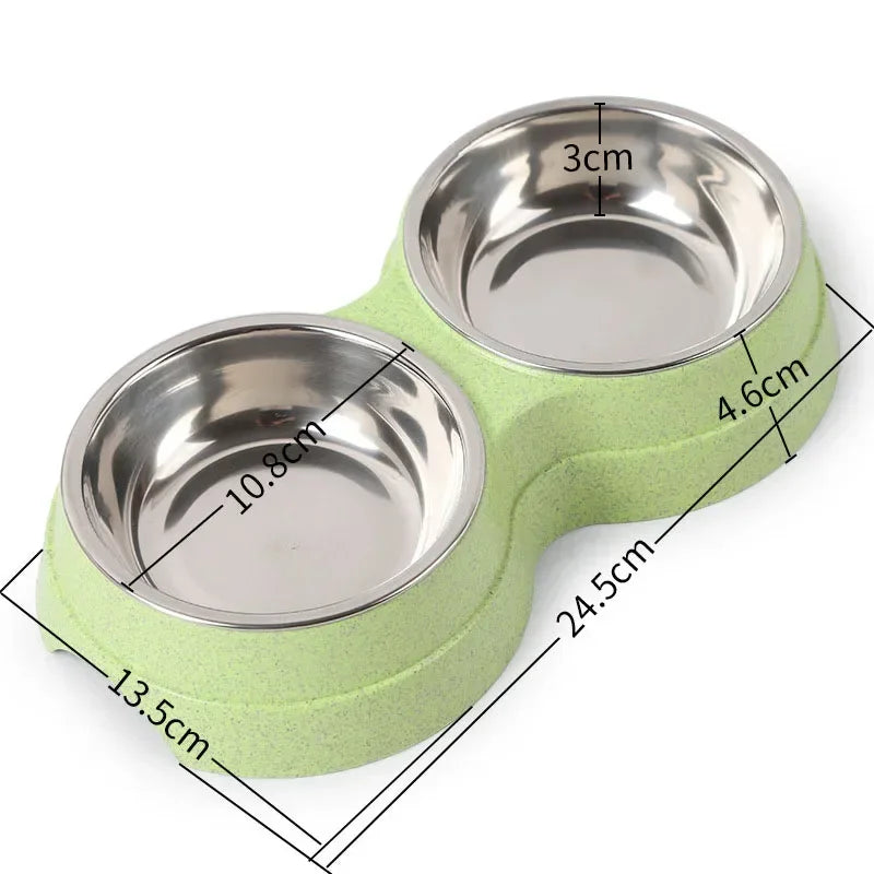 Double Bowl Pet Feeder