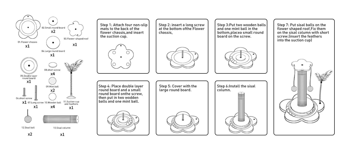 Sisal Scratch Tower Toy