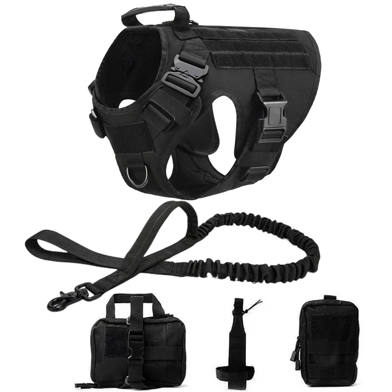 Tactical Military Harness and Leash Set