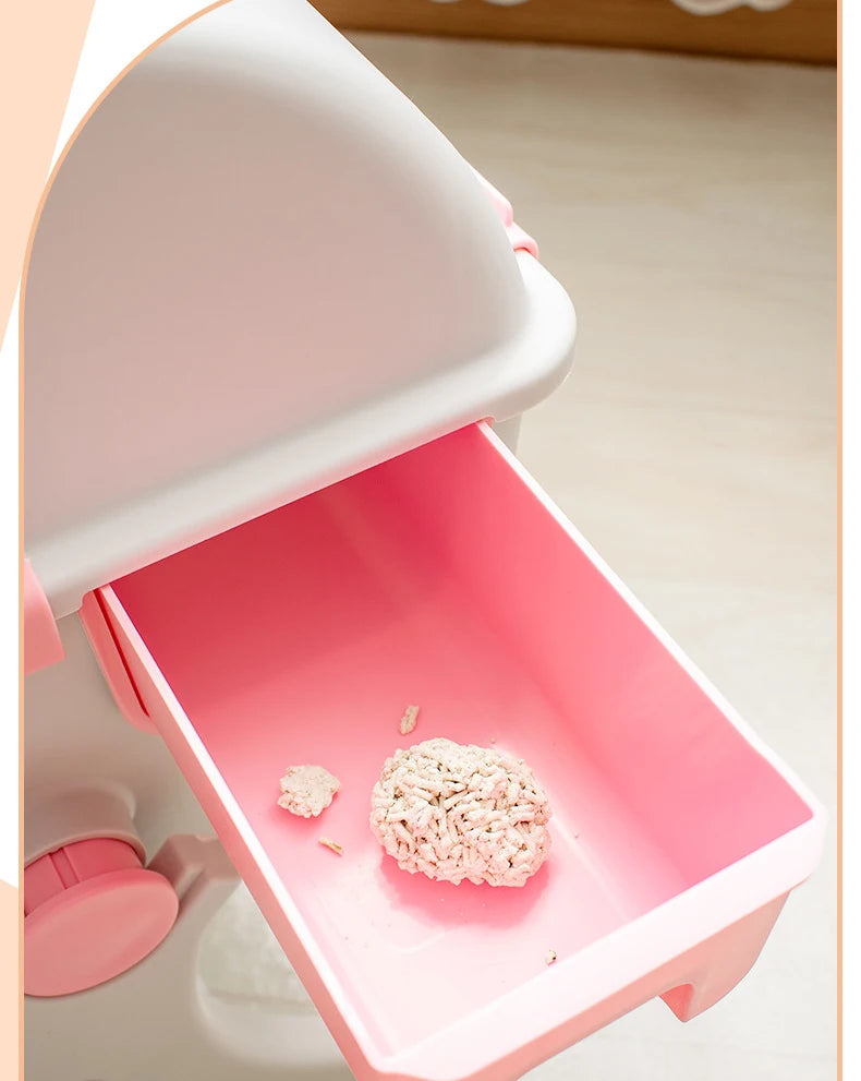 Semi-automatic cat litter