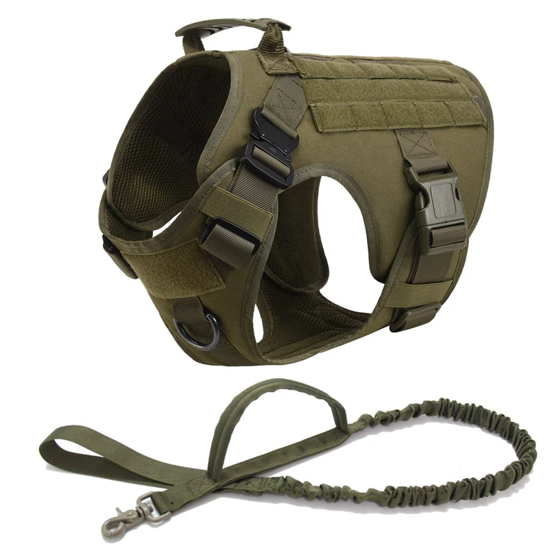 Tactical Military Harness and Leash Set