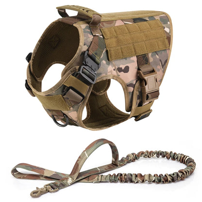 Tactical Military Harness and Leash Set