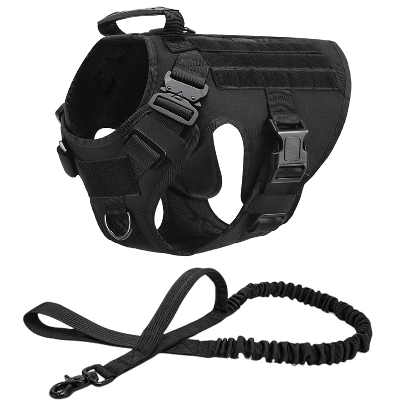Tactical Military Harness and Leash Set