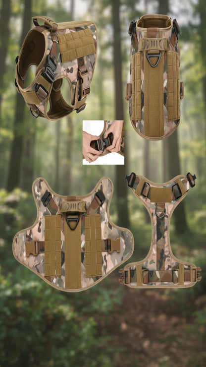 Tactical Military Harness and Leash Set