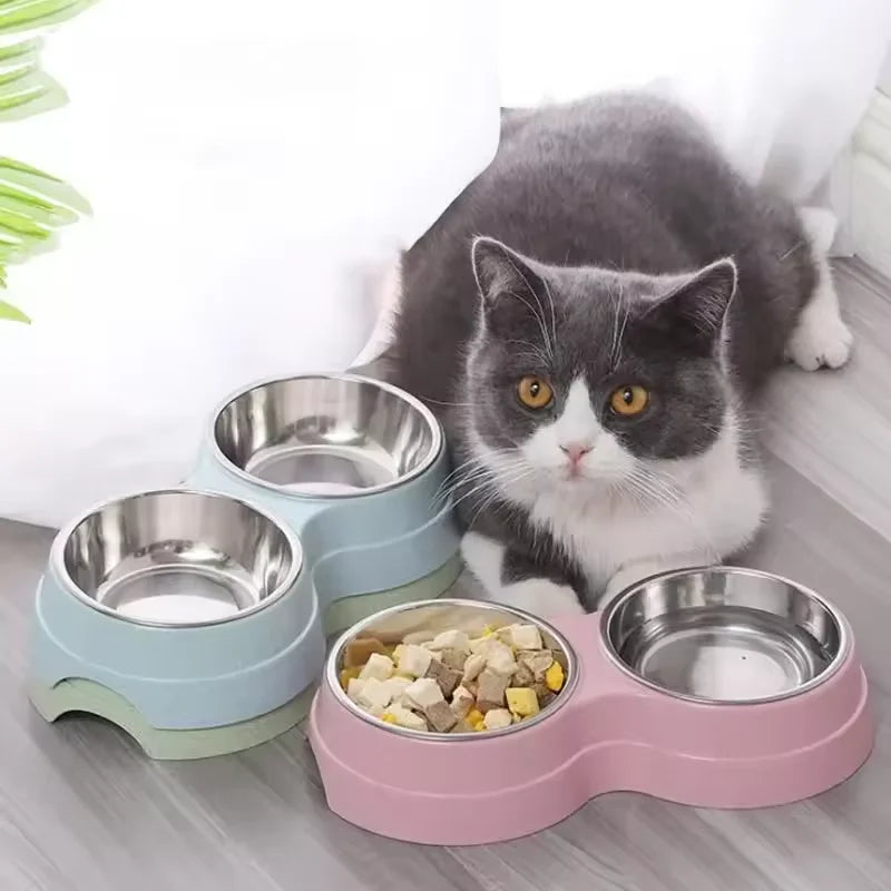 Double Bowl Pet Feeder
