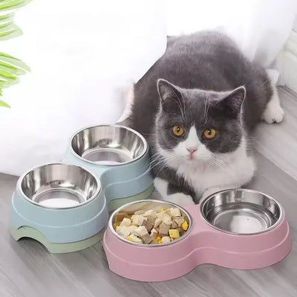 Double Bowl Pet Feeder