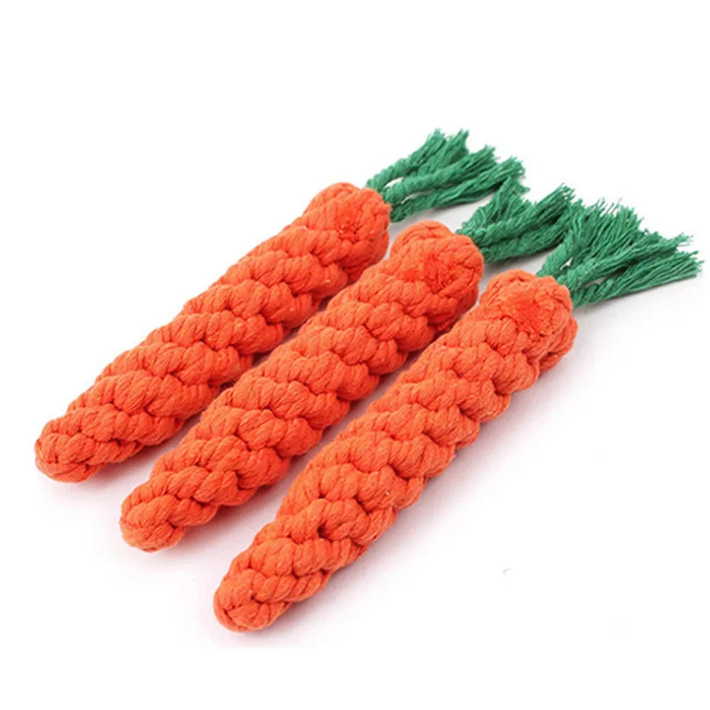 Braided Carrot Rope Toy