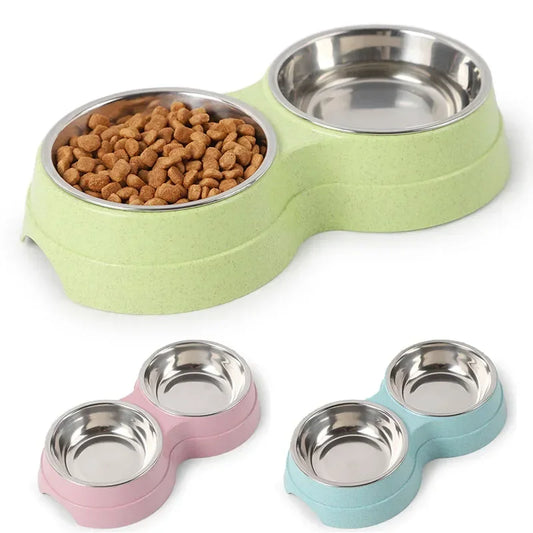 Double Bowl Pet Feeder