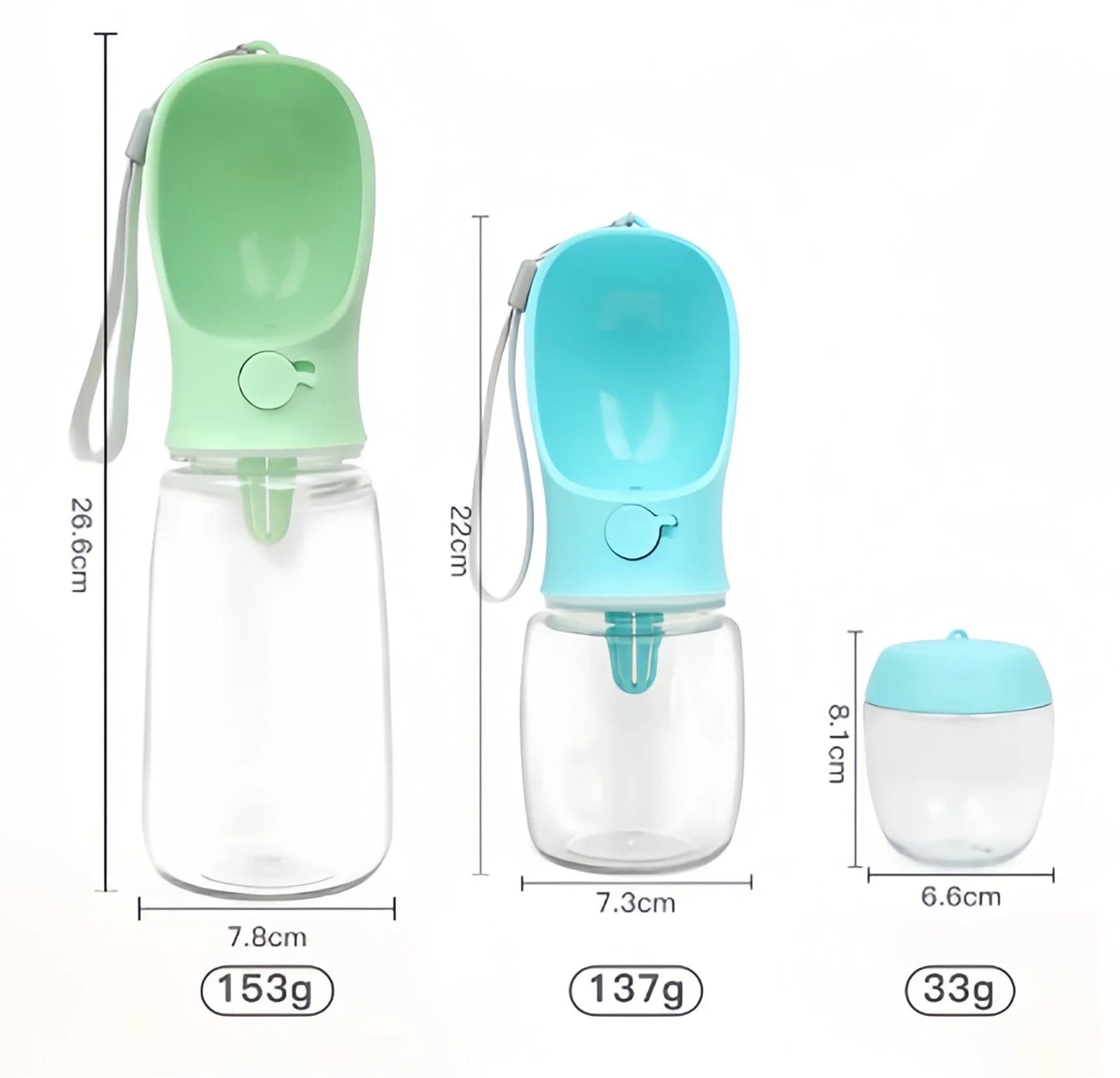 Portable Water Bottle with Food Storage