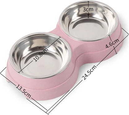Double Bowl Pet Feeder