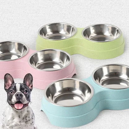 Double Bowl Pet Feeder