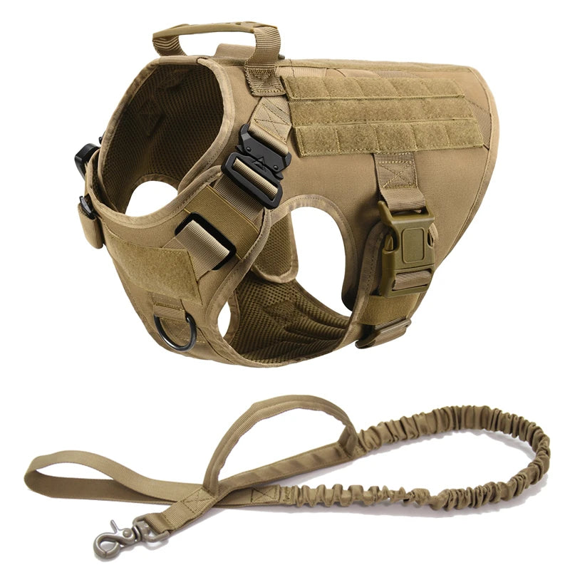 Tactical Military Harness and Leash Set