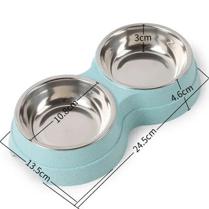 Double Bowl Pet Feeder