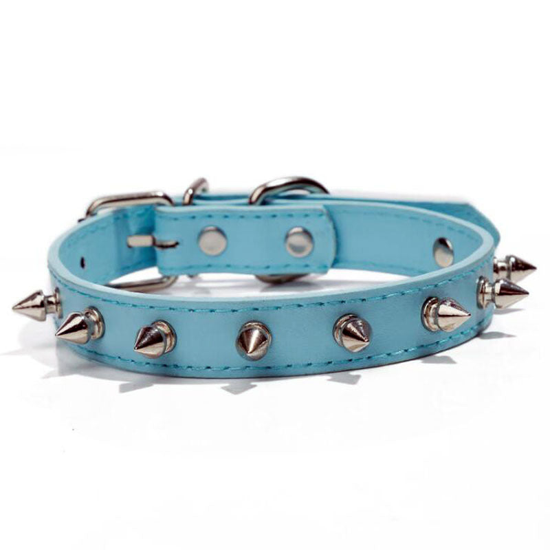Leather-Studded Dog Collar