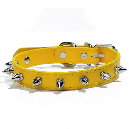Leather-Studded Dog Collar